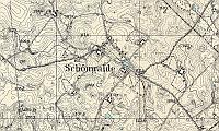 Mapa wsi Warmiany z 1936 roku. Źródło: www.bisztynek24.pl