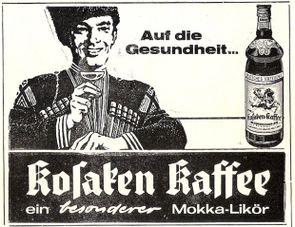 Stylowa etykietka kawy kozackiej. Źródło: www.kaffeeseite.com [11.11.2014]