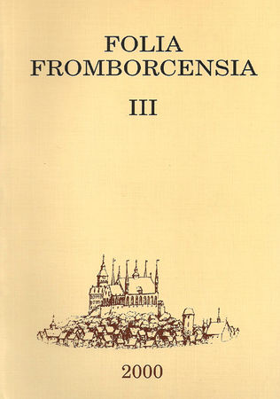 "Folia Fromborcensia" – 2000