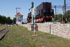 Zabytkowa lokomotywa na Dworcu w Korszach. Fot. Mieczysław Kalski