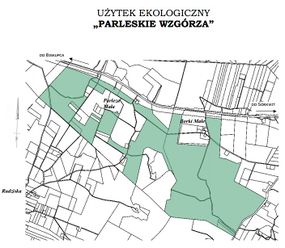 Użytek ekologiczny "Parleskie Wzgórza". Położenie, źródło: bip.olsztyn.rdos.gov.pl