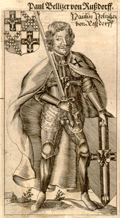 Paul von Russdorff, źródło: Hartknoch M. Christophori, Alte- und Neues Preussischer Historien, Francfurt und Leipzig, MDCLXXXIV (1684).