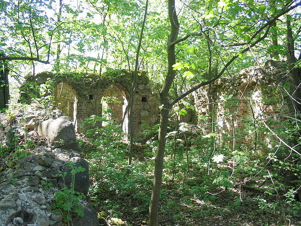Ruiny kościoła w Garbnie. Fot. S. Czachorowski, M. Parwicki. Źródło: File:Garbno ruiny kosciola1.jpg – Wikimedia Commons [03.09.2026]