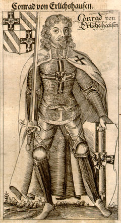 Konrad von Erlichshausen, źródło: Hartknoch M. Christophori, Alte- und Neues Preussischer Historien, Francfurt und Leipzig, MDCLXXXIV (1684).