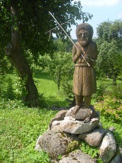 Gąsiorowo. Galeria rzeźb. Autor: Władysław Katarzyński.