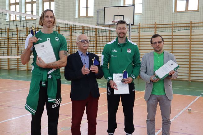 Z Robbertem Andringa i Taylorem Averill z AZS-u podczas akcji "Biegaj i ćwicz z gwiazdą".