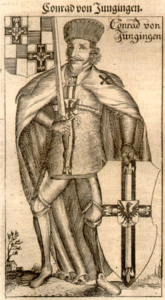 Konrad von Jungingen, źródło: Hartknoch M. Christophori, Alte- und Neues Preussischer Historien, Francfurt und Leipzig, MDCLXXXIV (1684).