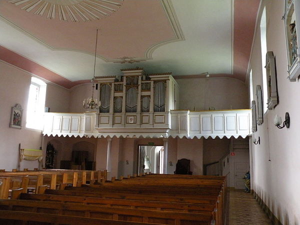 Wnętrze kościoła w Lamkowie, autor: S. Czachorowski, źródło: File:Lamkowo cz4 kosciol.JPG – Wikimedia Commons [14.09.2026]