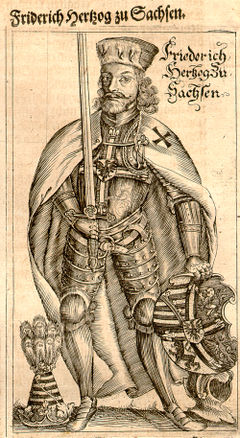 Friedrich von Wettin, źródło: Hartknoch M. Christophori, Alte- und Neues Preussischer Historien, Francfurt und Leipzig, MDCLXXXIV (1684).