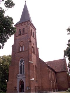 Kościół pw. Najświętszego Serca Pana Jezusa w Olsztynku. Fot. Rimantas Lazdynas. Źródło: Wikimedia Commons