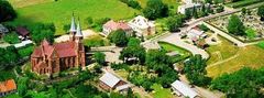 Janowiec Kościelny z lotu ptaka.