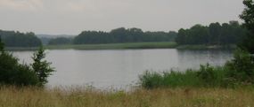 Widok z brzegu. Fot. Albert Jankowski. Źródło: Commons Wikimedia